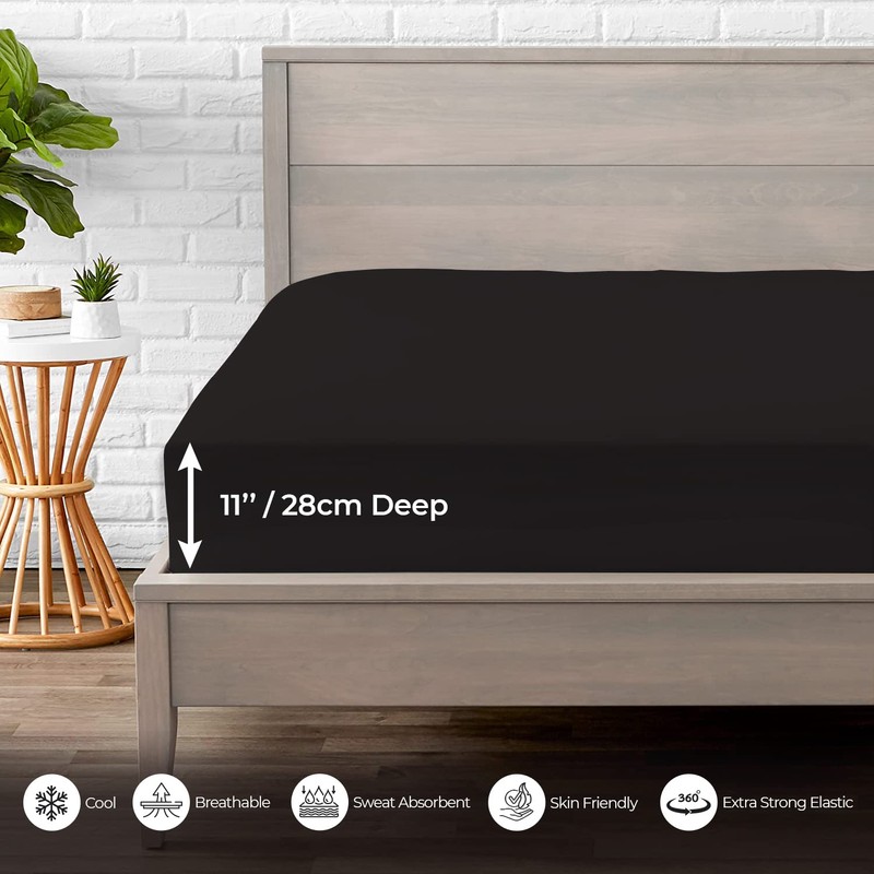 MistyMorning Fitted Sheet, Soft & Premium quality Bedding & Linen,