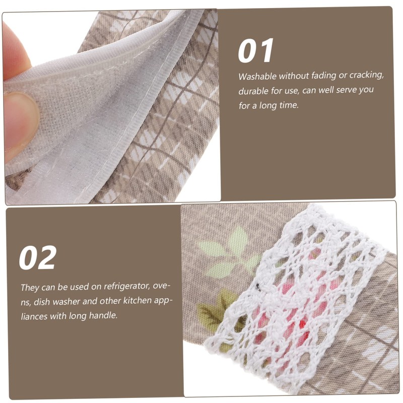 DOITOOL Fashionable Fridge Handle Covers 1 Pair Static Refrigerator Door