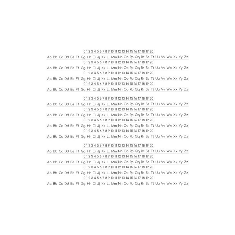 Reusable Letter Strips and 0-20 Number Strips, 12 Sets, Uppercase