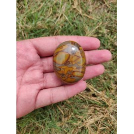 Stone City Bamboo Jasper Palmstone Crystal, Healing Stone, Meditation Crystal, Natural Stone (2.82 OZ / 80 Gm) (1.76 OZ / 50 Gm)
