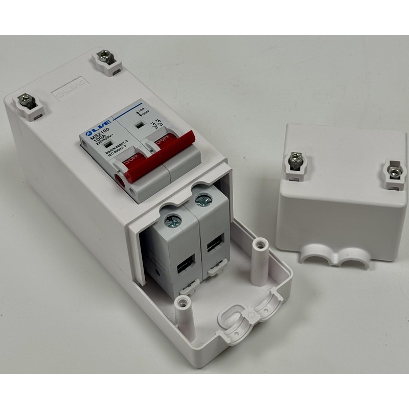 100 Amp Slimline Double Pole Meter Supply Tail Isolator, Meter