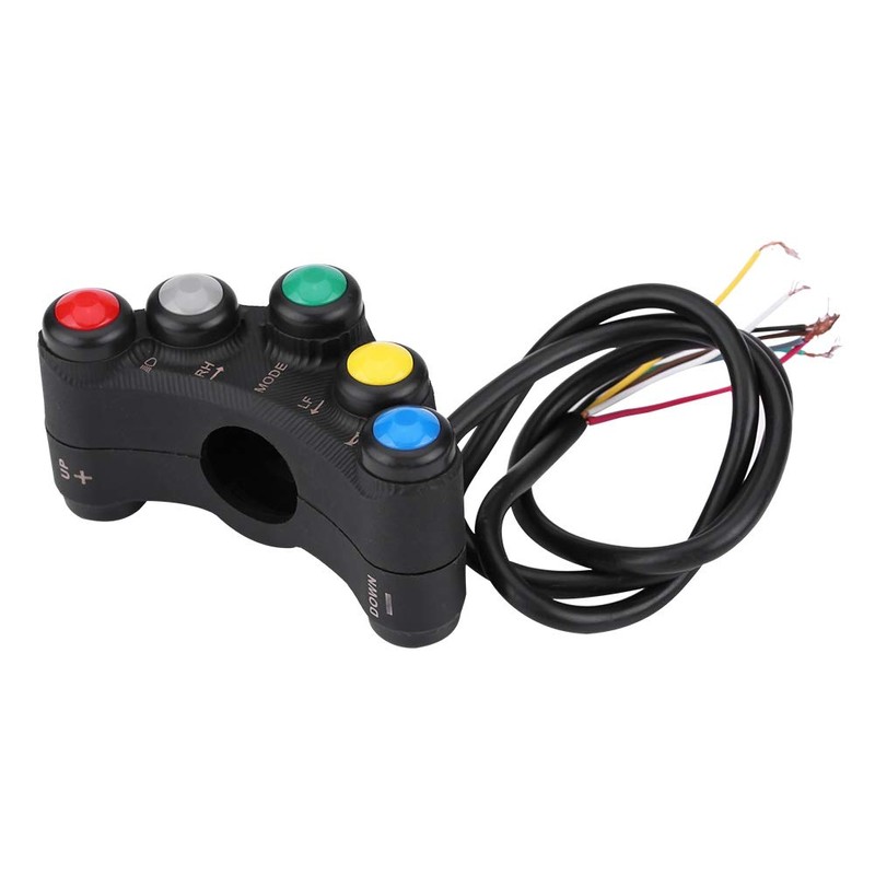 22mm 12V Motorcycle Handlebar 7 in 1 Switch Headlight Turn