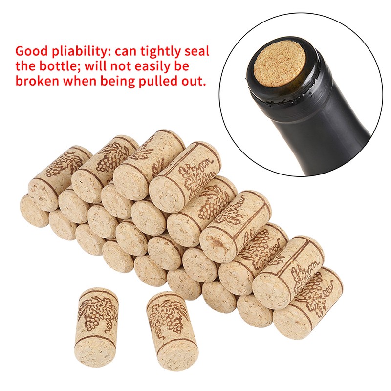 100PCS 22 *44mm Natural Cork StraightCorks Wooden Wine Bottle Stopper