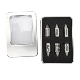 6PCS Metal Dice Set Reduce Stress Clear Number Easy to Roll Table Gaming Dice for Role Playing Game Party