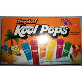 Tropical Kool Freezer Pops 20 Count (Pack of 4)