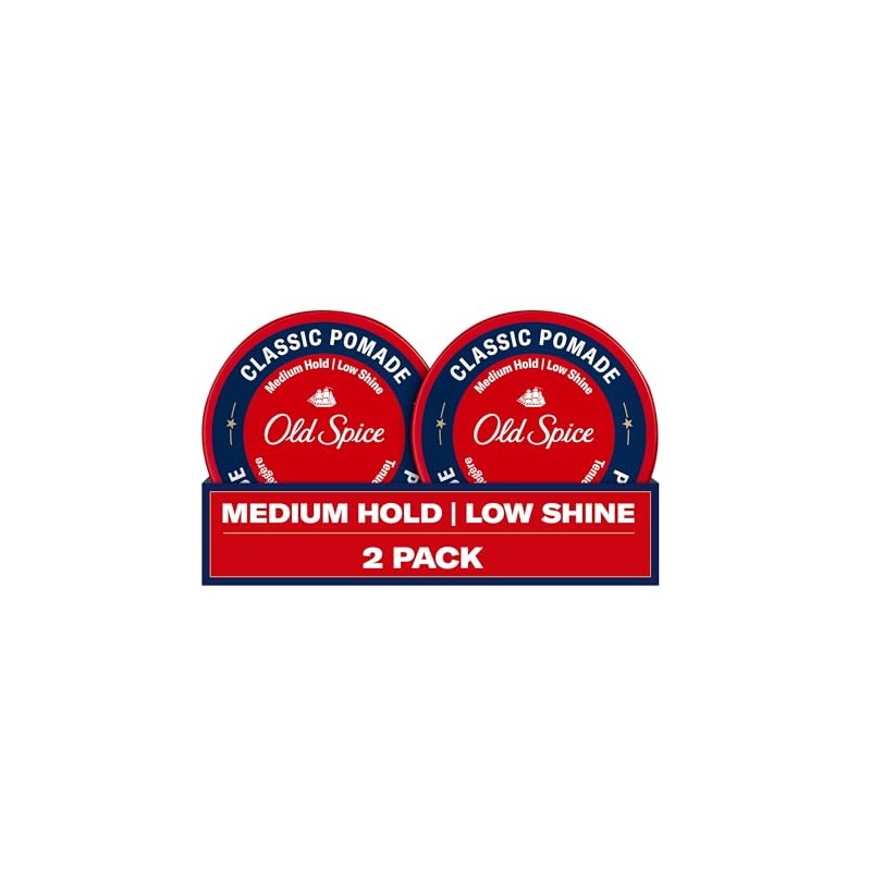 Old Spice Hair Styling Pomade for Men, Medium Hold No