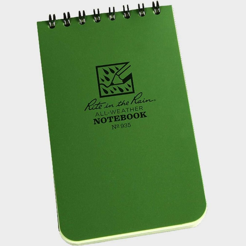 Rite in the Rain Weatherproof Top-Spiral Notebook, 3" x 5",