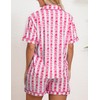 Preppy Pajamas Set for Women Summer 2 Piece Cotton Lounge
