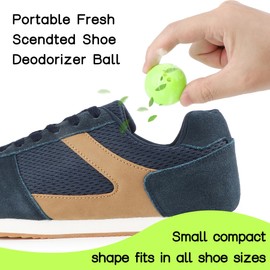 TIESTRA Shoe Deodorizer Balls (6 Pack) – Odor Eaters for Sneaker | Long-Lasting Odor Eliminator Air Freshener for Closet, Locker, Gym Bag, Drawer & Small Spaces | Cologne | Tricolor
