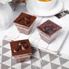 NZVCN 100 Pcs 4oz Mini Dessert Cups Clear Square Dessert