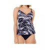Swim Solutions $109 Coastal Plates Triple Tier One Piece Swimsuit
