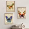 LAPUZK 4 Pieces Gemstone Design Butterfly Art Prints- Inspirational Natural