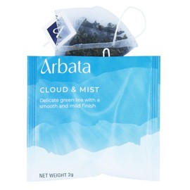 Arbata Cloud & Mist Tea, 12 Pyramid Tea Bags, Artisinal Lightly Caffeinated Green Tea, Naturally Flavored Premium Chinese Green Tea Bags, Bulk Yun Wu Tea