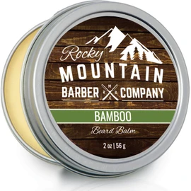 Men’s Bamboo Beard Balm Made in Canada Featuring Beeswax, Shea Butter, Coconut Oil and Bamboo Scent By Rocky Mountain Barber Company
