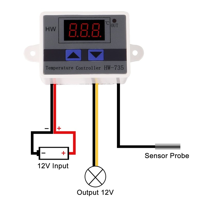 2 Pieces XH-W3001 220V Digital LED Temperature Controller Module Digital