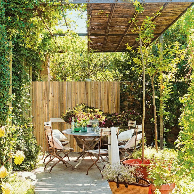 Natural Bamboo Slat Screening,6.5FT x 13FT Bamboo Fence Panel for