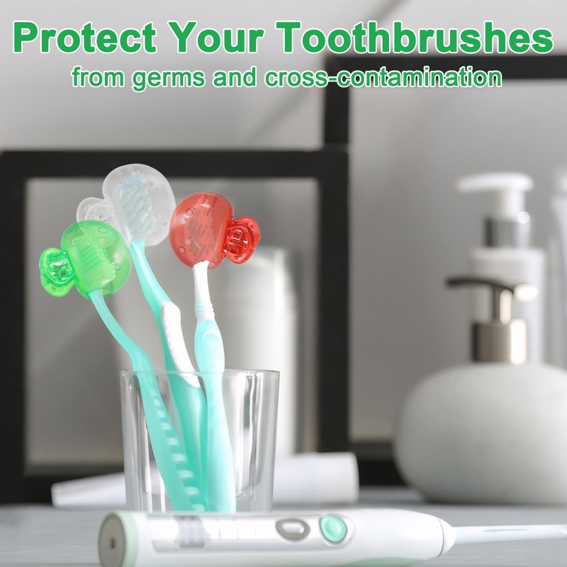 PKRFCJ 8 Pcs Toothbrush Cover,Tooth Brush Covers, Toothbrush Head Cover