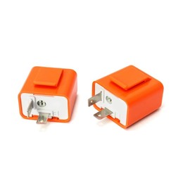 2 Stück Motorrad Elektronisches Blinker Licht Relais, Led Blinkerrelais, Motorrad Blinker Anzeige, Blinkrelais Lastunabhängig, Universell bei 12V, Einstellbare 2 Pin LED Blinkrelais für Motorräder