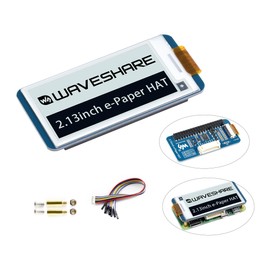 2.13inch E-Ink Display HAT V4 Version, Black/White Two-Color 250x122 Pixel E-Paper Module for Raspberry Pi 4B/3B+/3B/2B/Zero W/WH/Zero 2 W/Jetson Nano SPI Interface, Support Partial Refresh