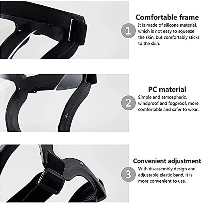 TOKLYUIE Anti-Fog Full Face Protection, SuperHD, Reusable, Adjustable, Universal