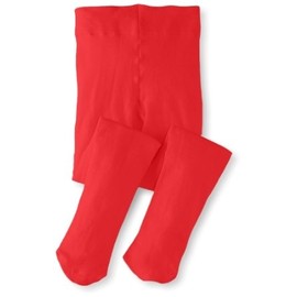 Jefferies Socks Girls 2-6x Pima Cotton Tights, Red, 2-4 Years