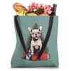 Christmas Tree, ornaments and Cute Frenchie Santa Christmas Tote Bag