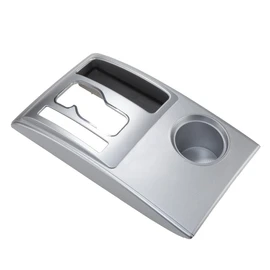 RLB-HILON Silver Center Console Shifter Bezel Gear Shift Panel Cover Cup Holder Trim Compatible with Toyota Tacoma 2005-2015