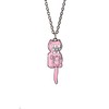 Kit Cat Klock Necklaces (Pink & Silver)