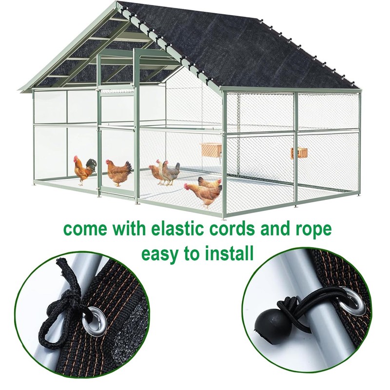 Chicken Coop Sun Shade Net, 90% UV Block 11.5x6.6 FT
