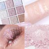 Eye Shadow Palette Makeup,Pink White Purple Glitter Shimmer Sparkle Warm