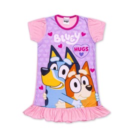 Bluey Nightdress For Girls, Nightgown for Girls, Girls Cartoon Nightdress, Sleepwear Gifts For Girls 7-8 Years Pink