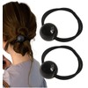 Herbeluemily Hair Rubber Black Hair Rubber Pearl Metal Ball Set
