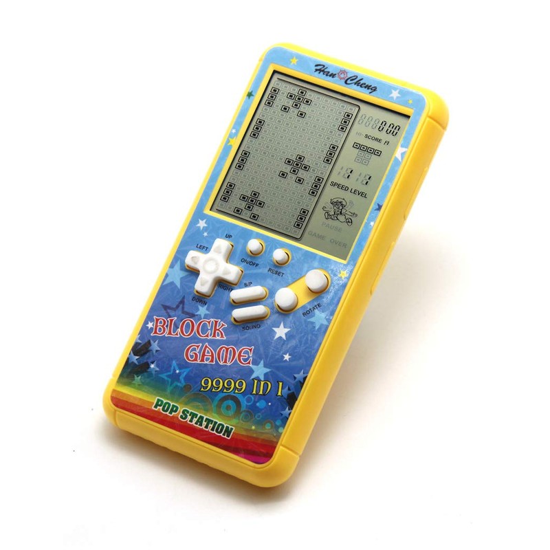 Retro Block Game Console Brick Game Console with Colour Tray