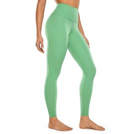 CRZ YOGA Womens Brushed Naked Feeling Workout Leggings 28"- High Waisted Gym Compression Tummy Control Yoga Pants Basil Green Small