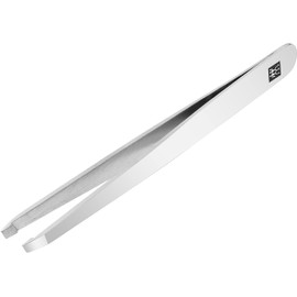 ZWILLING slanted tweezers for precise eyebrow hair removal, polished stainless steel, 90 mm