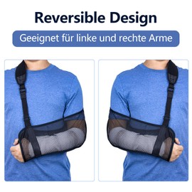 Mesh Arm Sling Shoulder Lightweight Breathable Arm Shoulder Sling Adjustable Shoulder Loop with Foam Neck Pad for Unisex Right Left for Wrist Hand Elbow Arm Injured (Beige)