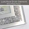 Crush Diamond Mirror Photo Frame In Bling Sparkle Crystal Silver