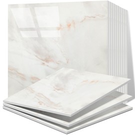 20pcs Peel and Stick Backsplash Tile，12"x12" Self Adhesive Marble Tile for Wall, PVC Waterproof Shower Wall Panels, Back Splash Stick on Tiles for Kitchen Bathroom Living Room