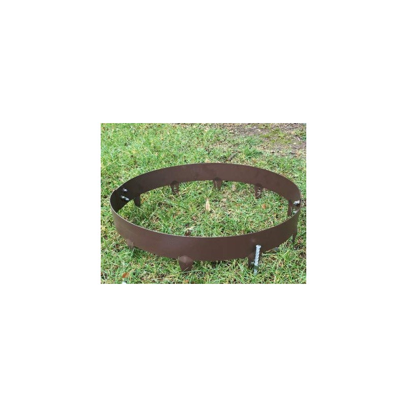 Core Landscaping 4 Foot Diameter Brown Pre-Rolled Steel Tree Ring