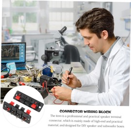 Gadpiparty 6pcs Stereo Speaker Terminal Connectors Easy Install Wiring Board Clips for DIY Audio Refitting Spring Connector for Home Industrial Applications