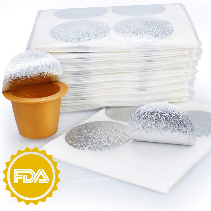 CAPMESSO Espresso Foils and Refillable Capsules Sealing Lids for Reusable