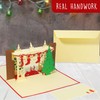 LIN17249 Pop Up 3D Christmas Cards, Christmas Fireplace, N439