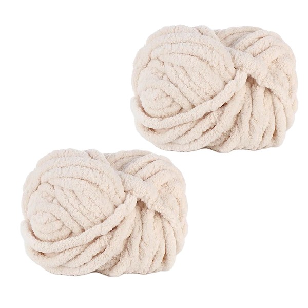 Pack of 2 Thick Wool Yarn, 250 g, Chunky Knit,