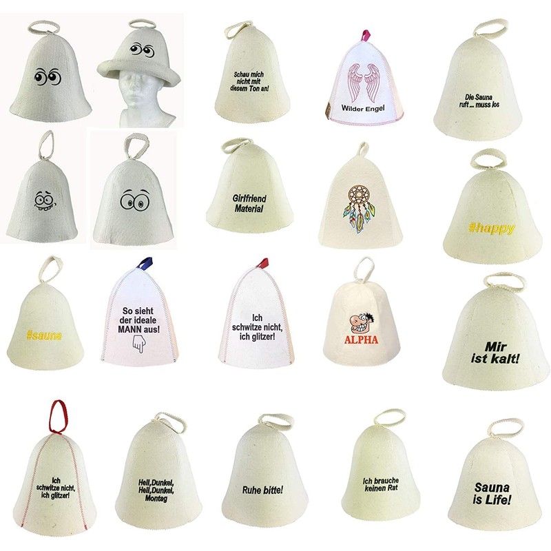 GMMH® Sauna Hat Sauna Cap Felt Cap 100% Cotton Sauna