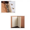 2-Pack 6 Ring Binder Cover, Leather A7 Binder Notebook Cover