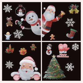 Christmas Window Stickers x300 - Removable Window Stickers for Christmas - Merry Christmas Window Clings - Xmas Stickers - Christmas Decals for Glasses - Christmas Home Decorations - TRIXES