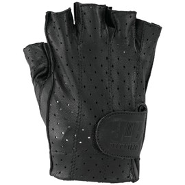 River Road Tucson Mens Leather Motorcycle Fingerless Gloves Black XXL