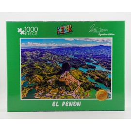 El Penon 1000 Piece Jigsaw Puzzle, Signature Edition, Premium Blue Board, Mountain Lake Landscape