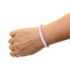 benerini Real Leather Plaited Wristband Bracelet - Light Pink