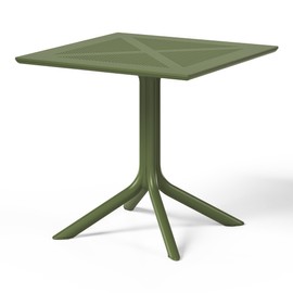 WestinTrends Playa 31.5" Square Plastic Outdoor Patio Dining Table for 4, Olive Green
